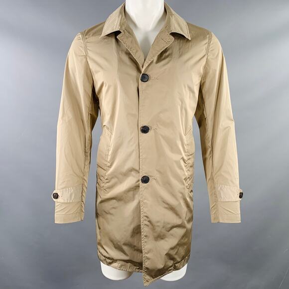 UNITED ARROWS Size M Khaki Nylon Single Breasted Trenchcoat - Picture 1 of 7